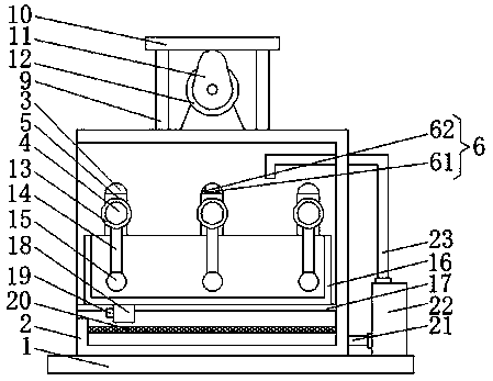 High-efficiency bean sprout washing device