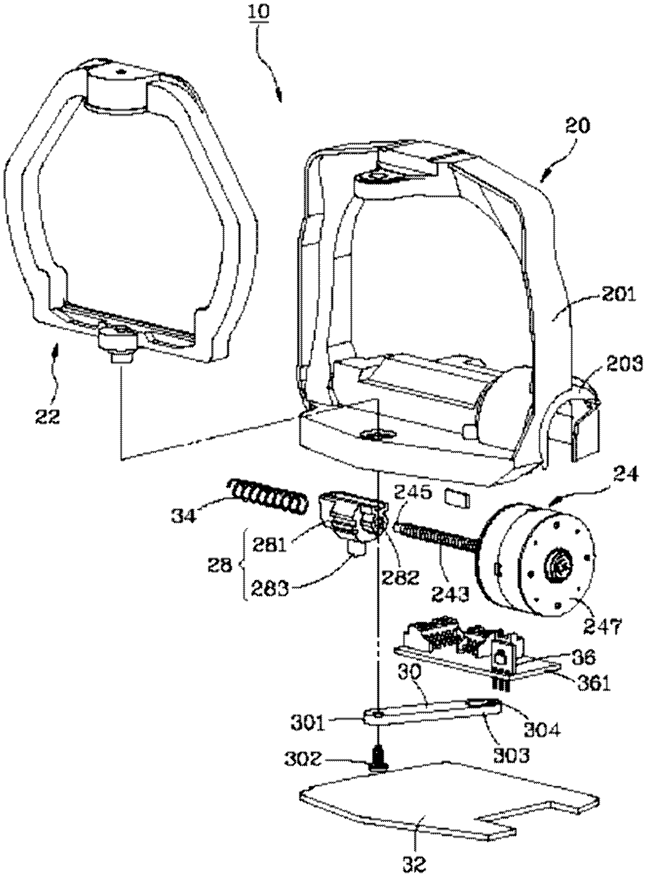 Car lamp steering system driving device