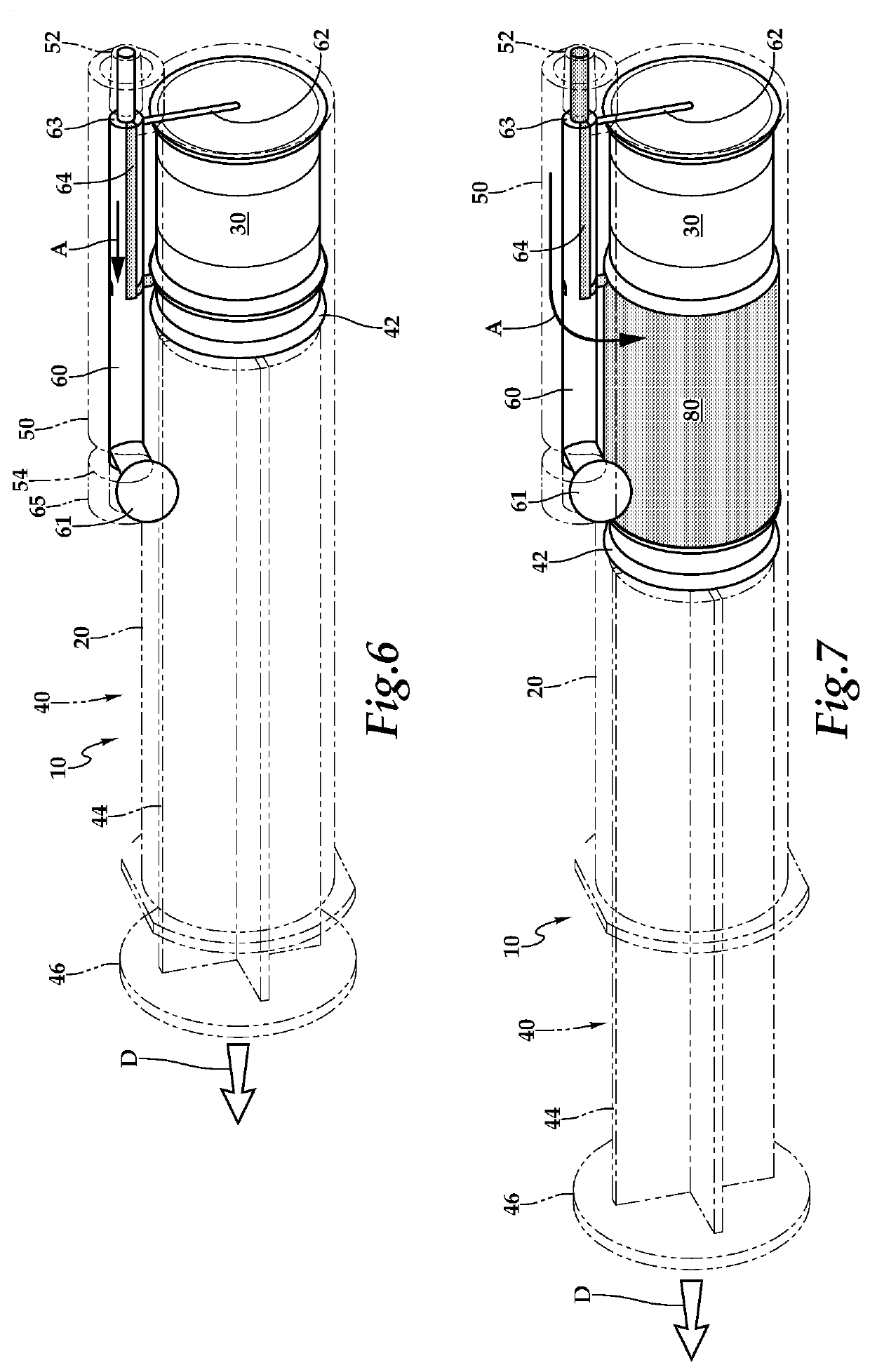 Syringe with multi-stage filling and dispensing