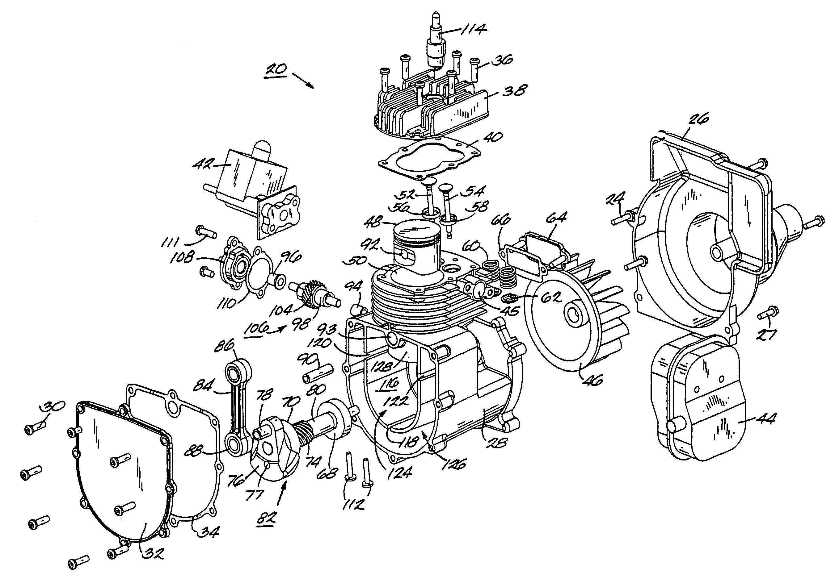 Four-stroke internal combustion engine