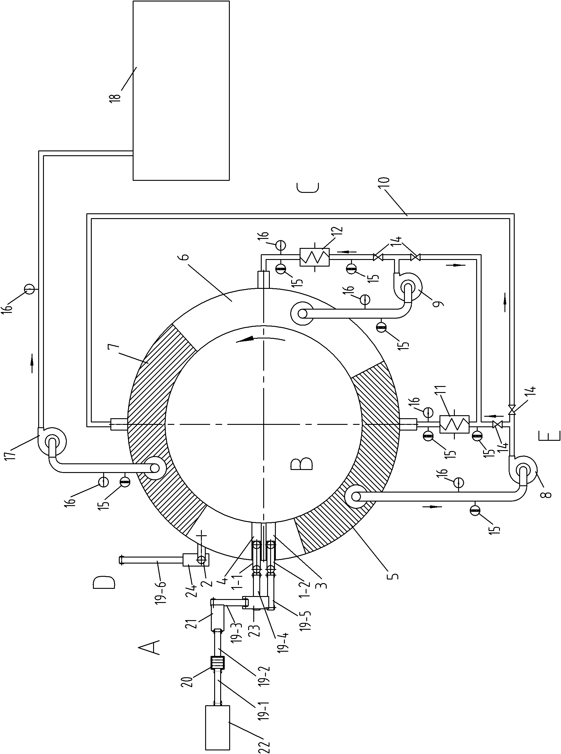 Oil shale dry distillation system