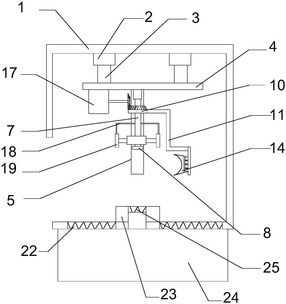 Rotary type fruit peel and pit removing device