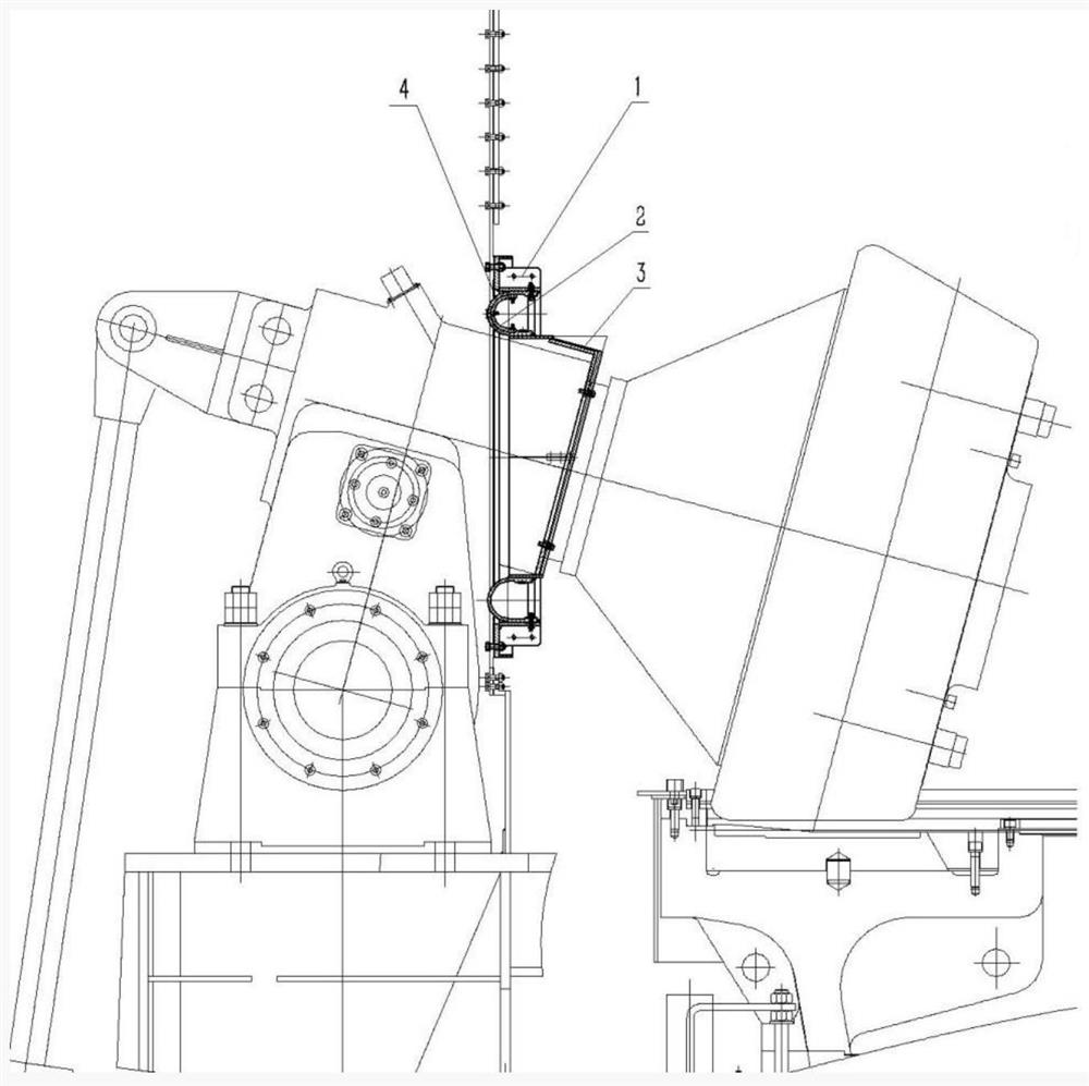 Sealing structure of rotary swing mechanism of vertical roller mill