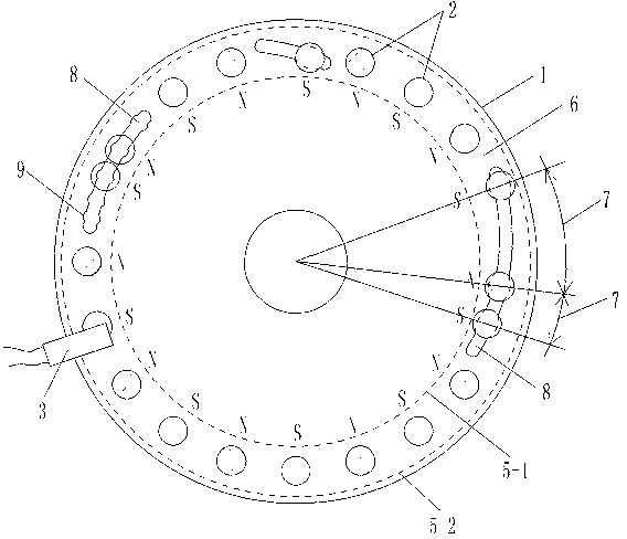 Booster bicycle provided with position rotary table type sensor provided with adjustable magnetic blocks