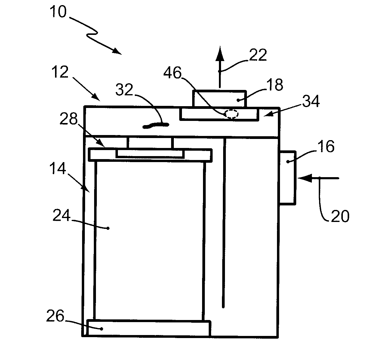 Filter System and Filter Element Having a Glass Fiber Filter Medium and a Sintered Body