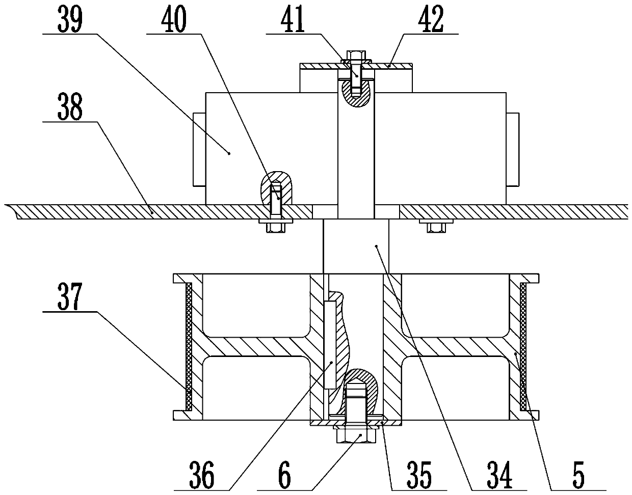 Device for forming basalt fiber-wound composite pipe