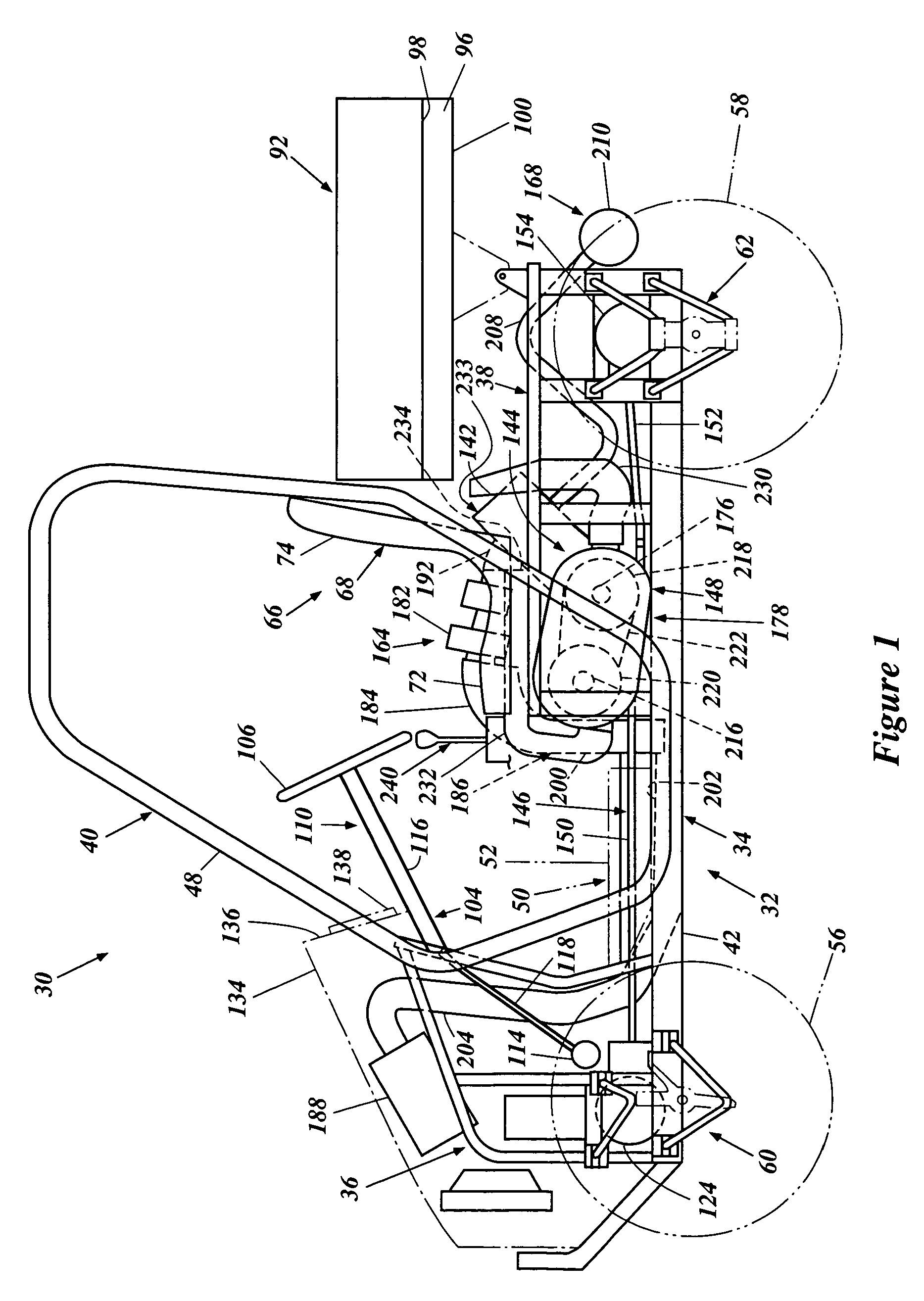 Air intake system for off-road vehicle
