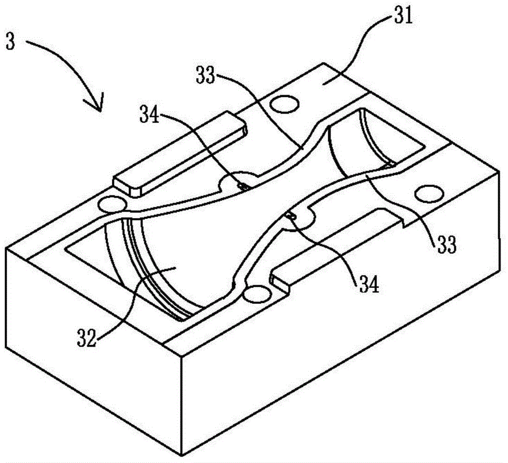 Mold for large-size uniparted hyperboloid injection molding part