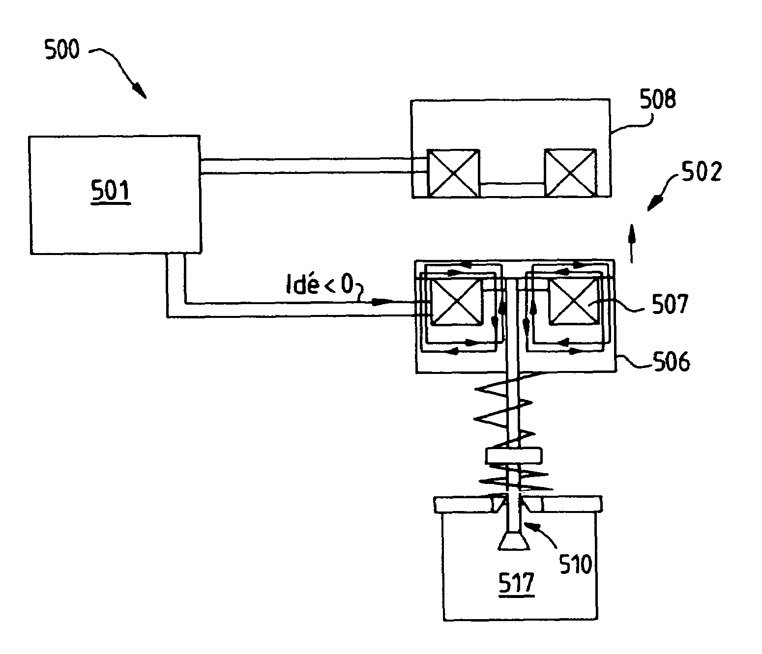 Valve control device for an internal combustion engine and internal combustion engine comprising such a device