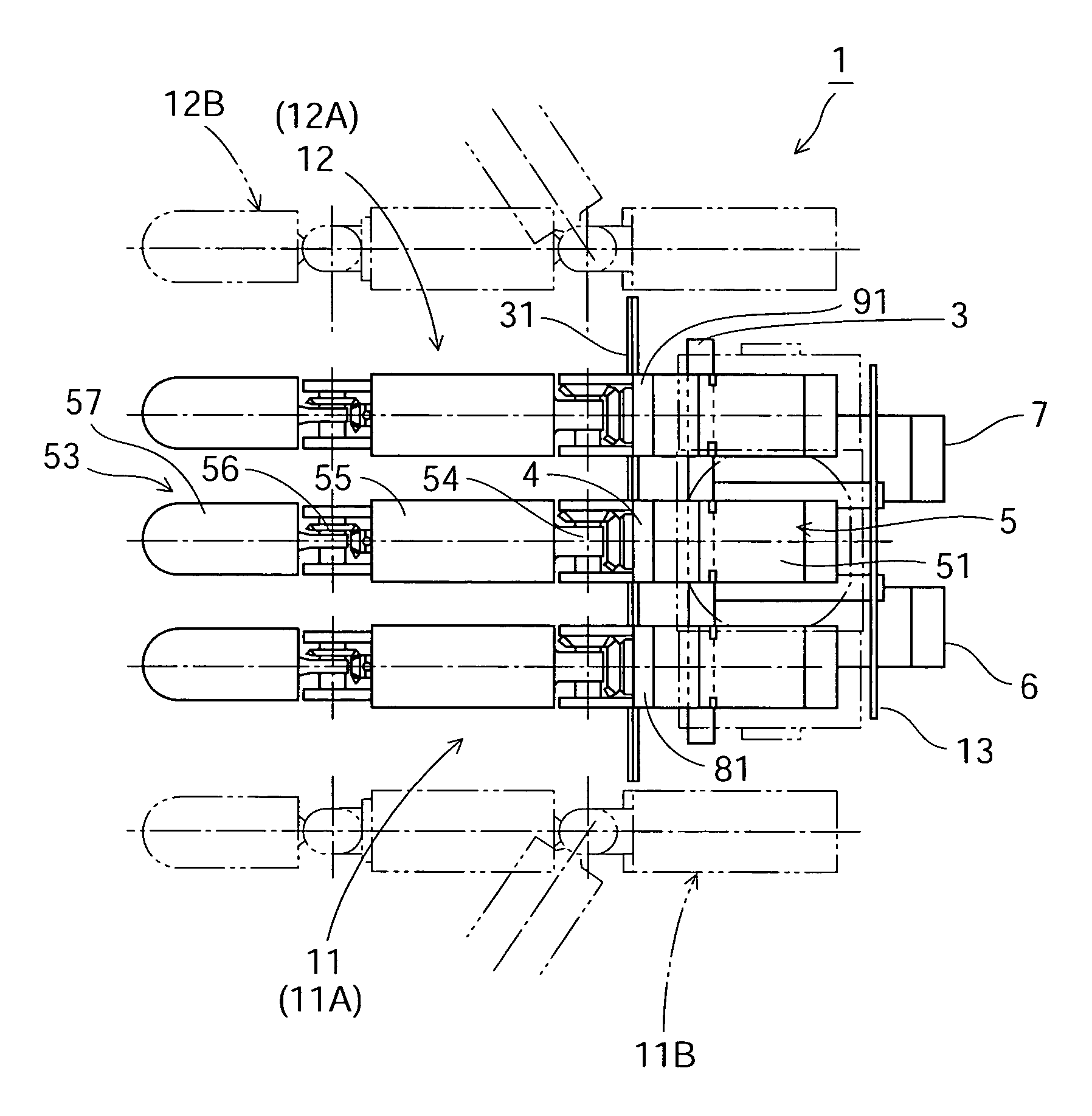 Palm mechanism for robot hand