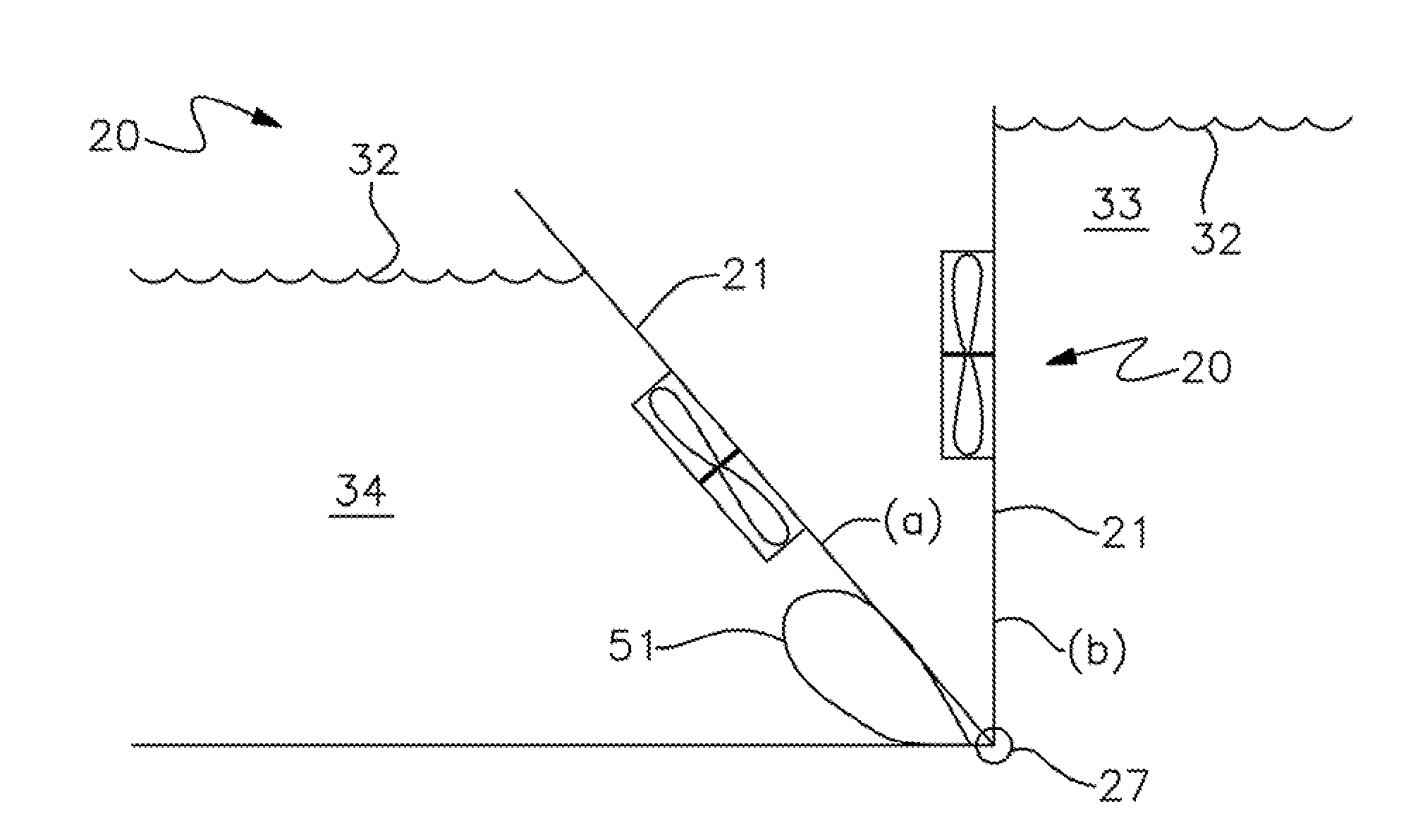 Moveable Element and Power Generation System for Low Head Facilities