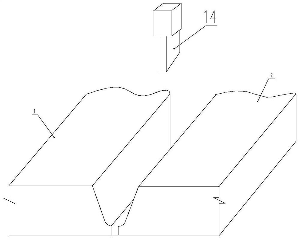 Efficient welding method for spliced thick plates