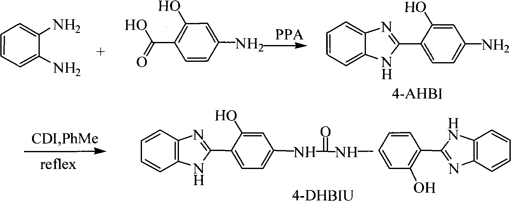 N, N'-di-[3- hydroxyl-4-(2- benzimidazole) phenyl] urea and application thereof as zinc ion fluorescent probe