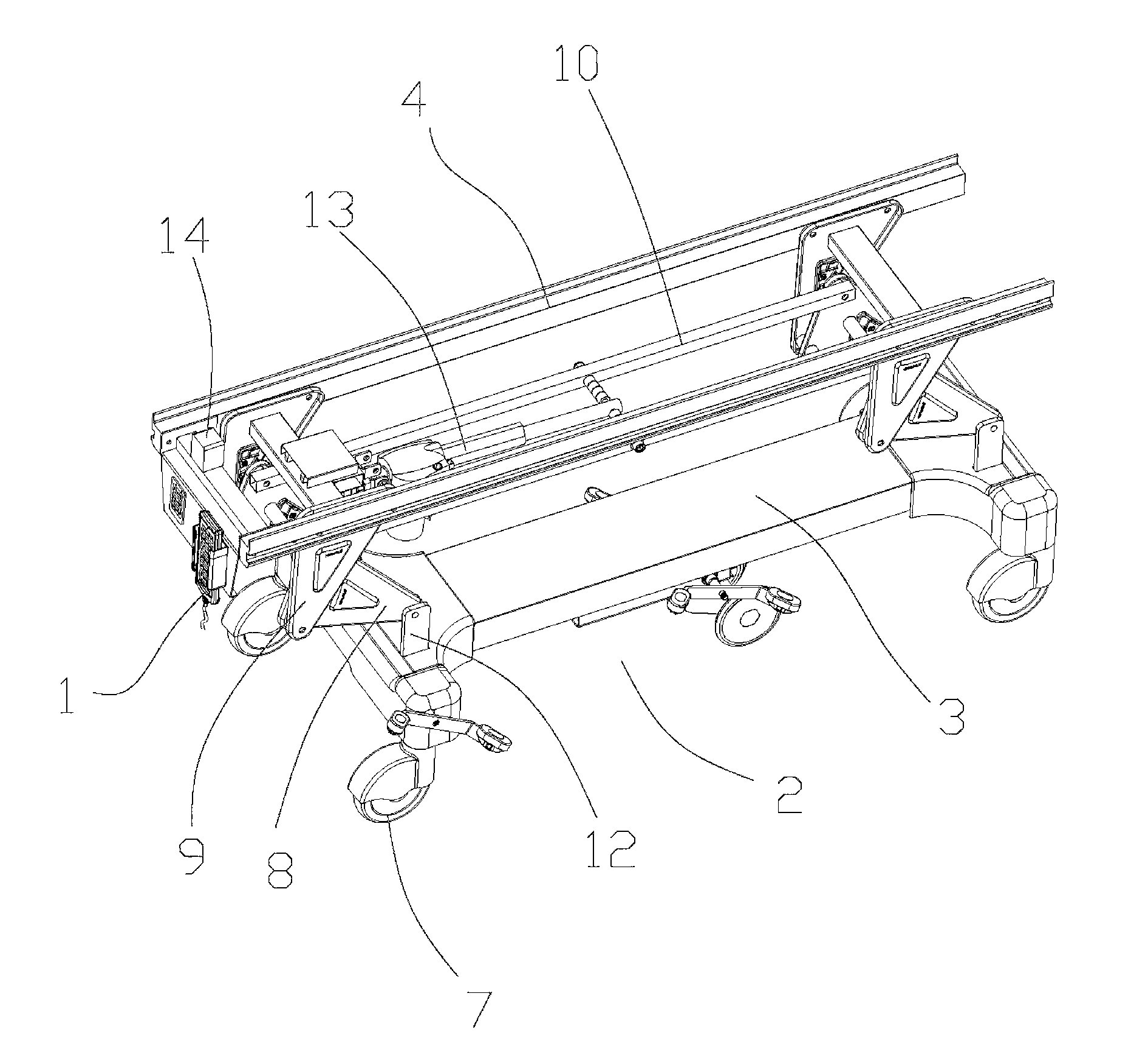 Automatic medical butt-joint cart