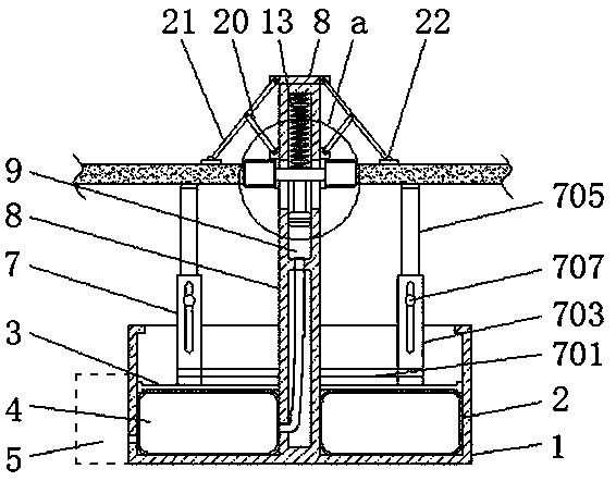 Automobile engine integrally formed sheet metal part internal groove filling type assembly clamping tooling