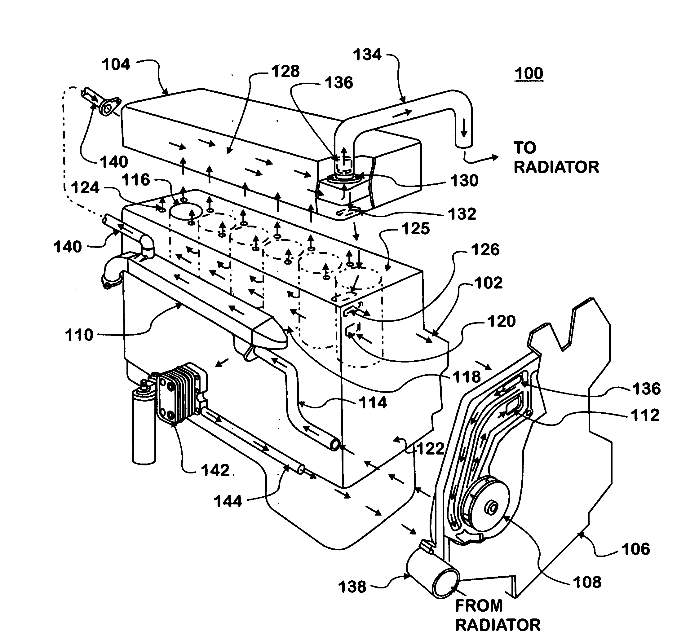 Cooling system for an internal combustion engine with exhaust gas recirculation (EGR)