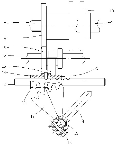 Gear-shifting device of mini-tiller