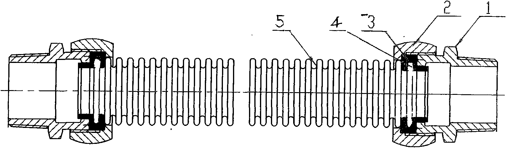 Connecting tube of end of water system of central air conditioner and manufacture process thereof