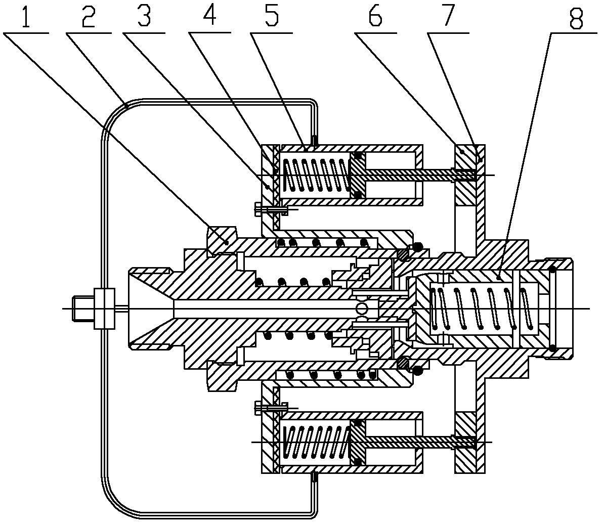 Self-sealing filling valve capable of automatically unlocking at low temperature