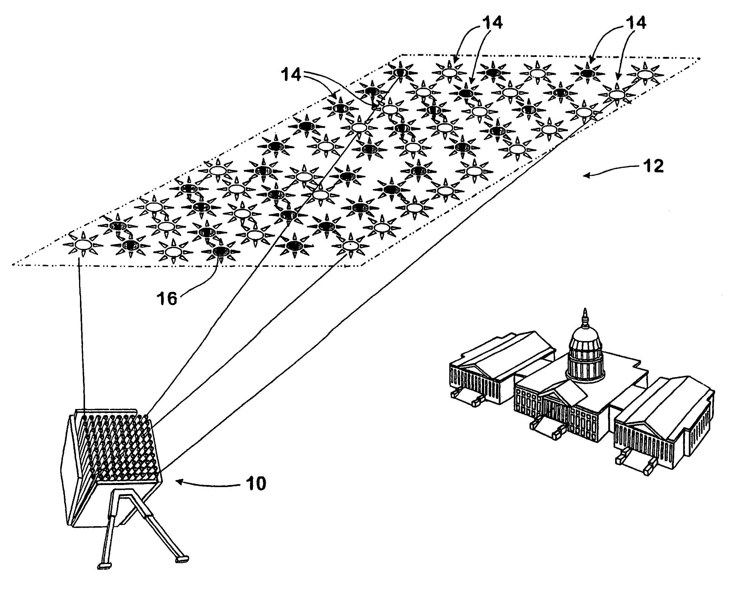Forming temporary airborne images