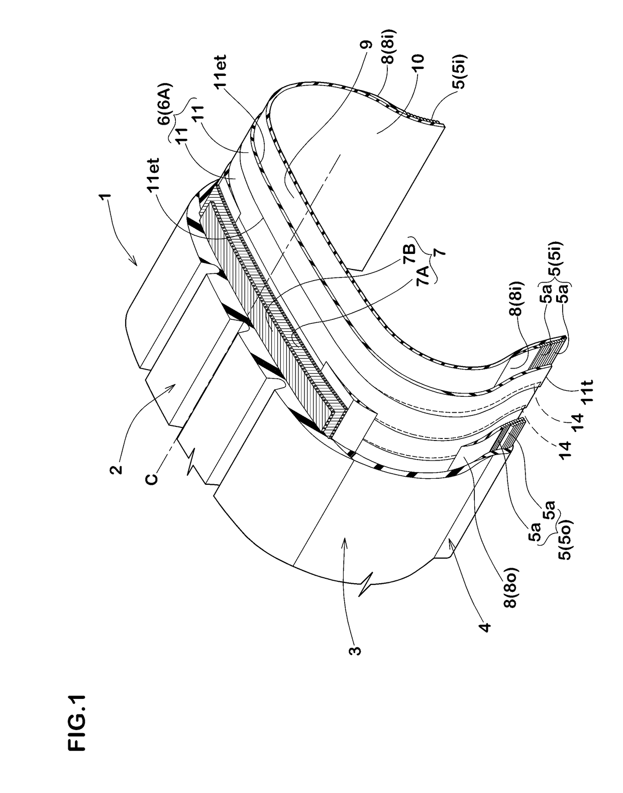 Pneumatic tire with rectangle-sheet-shaped carcass ply pieces