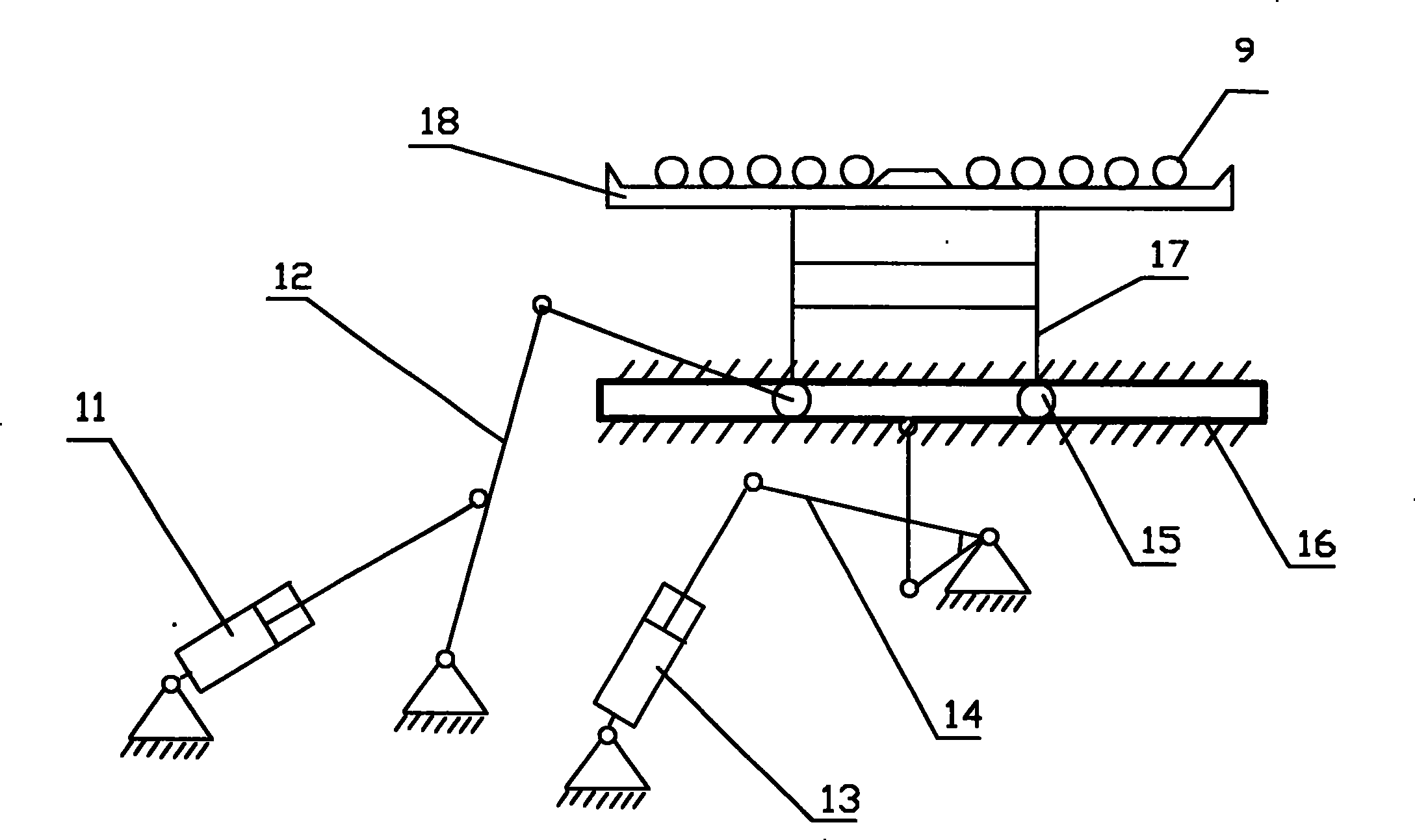 Longitudinal double-row automatic transfer method for fixed length steel in bar production