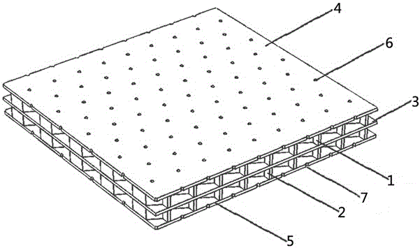 Broad-band noise insulation honeycomb plate