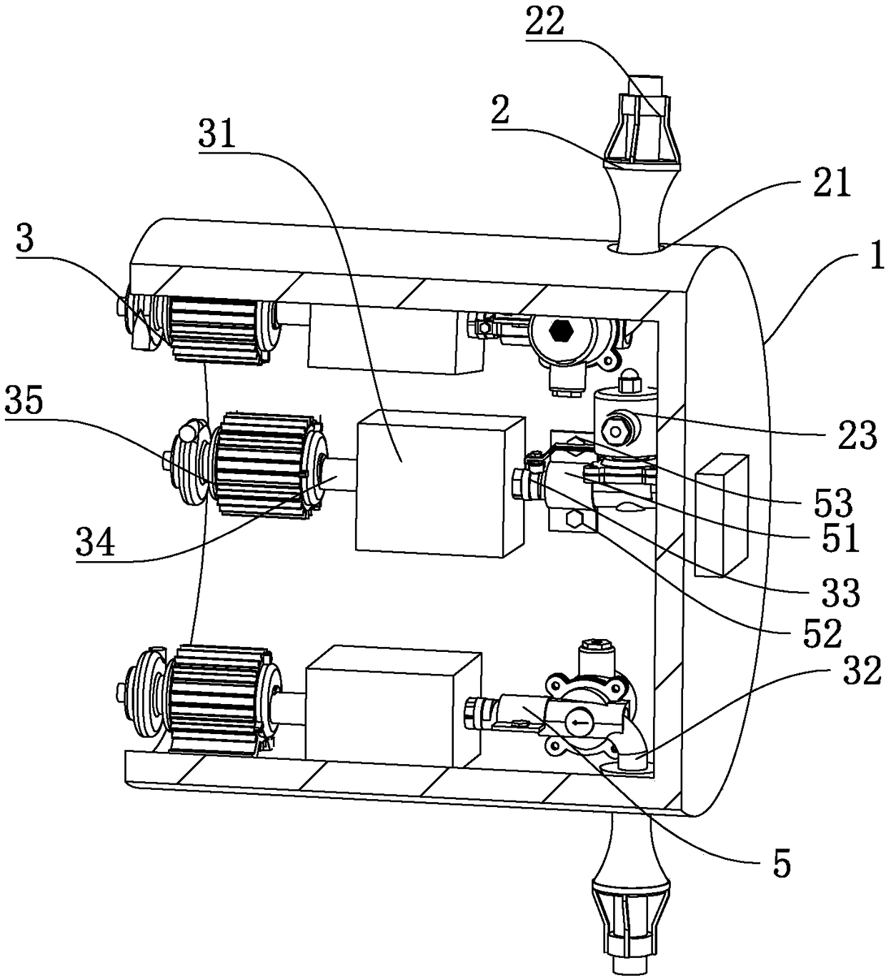 Jetting roller capable of achieving solution uniform distribution