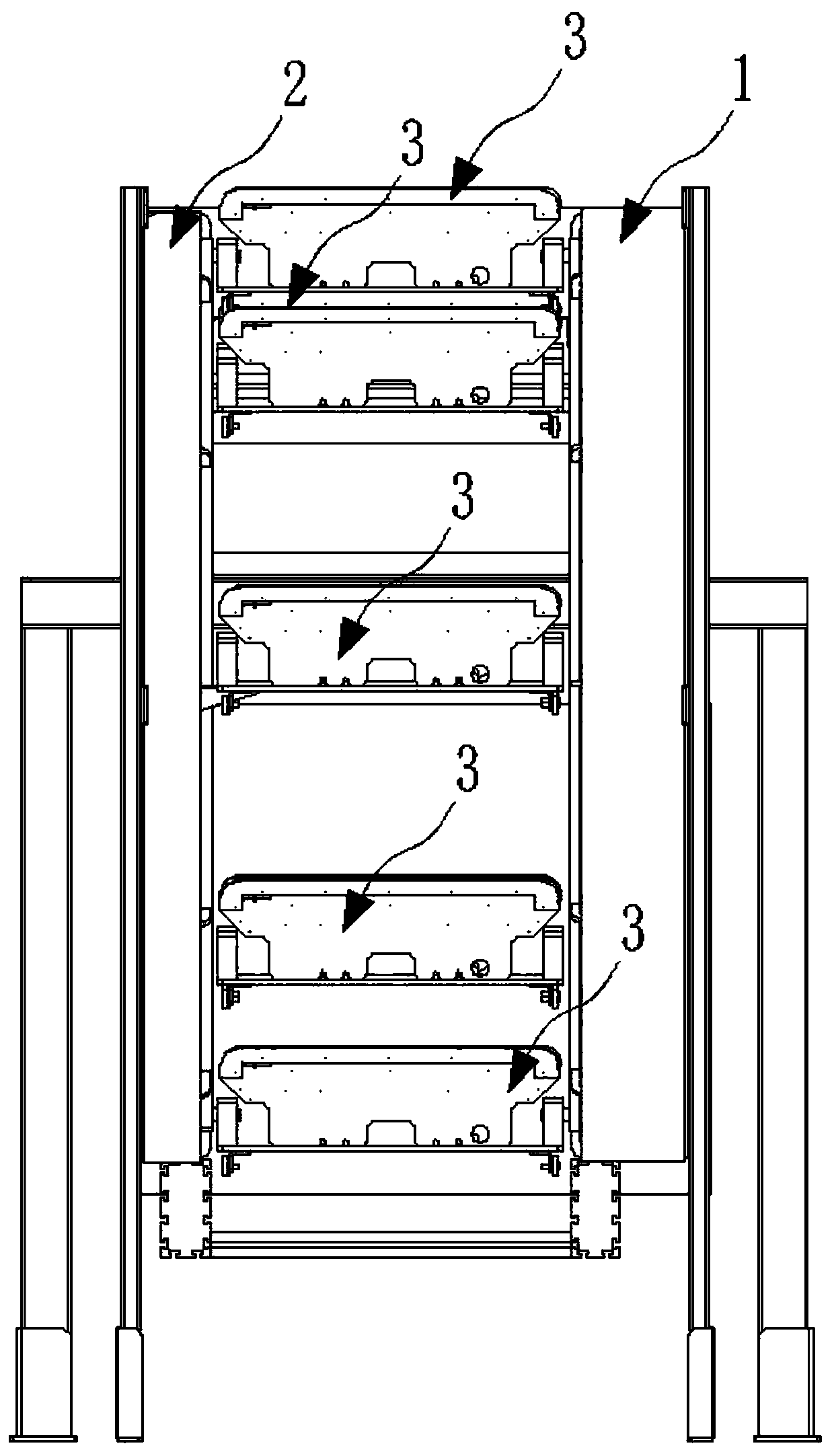 Double-layer vertical conveyor, double-layer sorting system and sorting method thereof