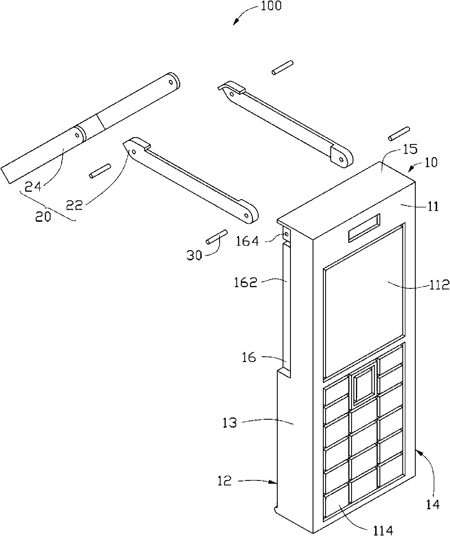 Portable type electronic device with supporting structure