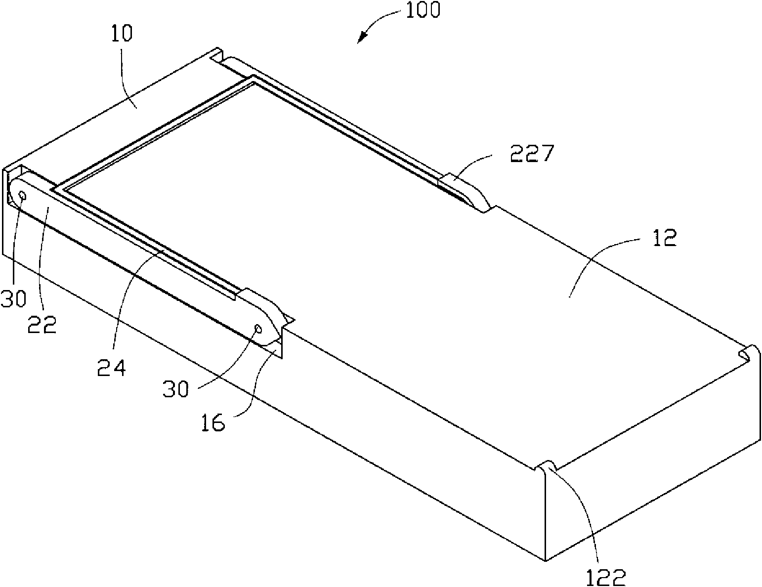 Portable type electronic device with supporting structure