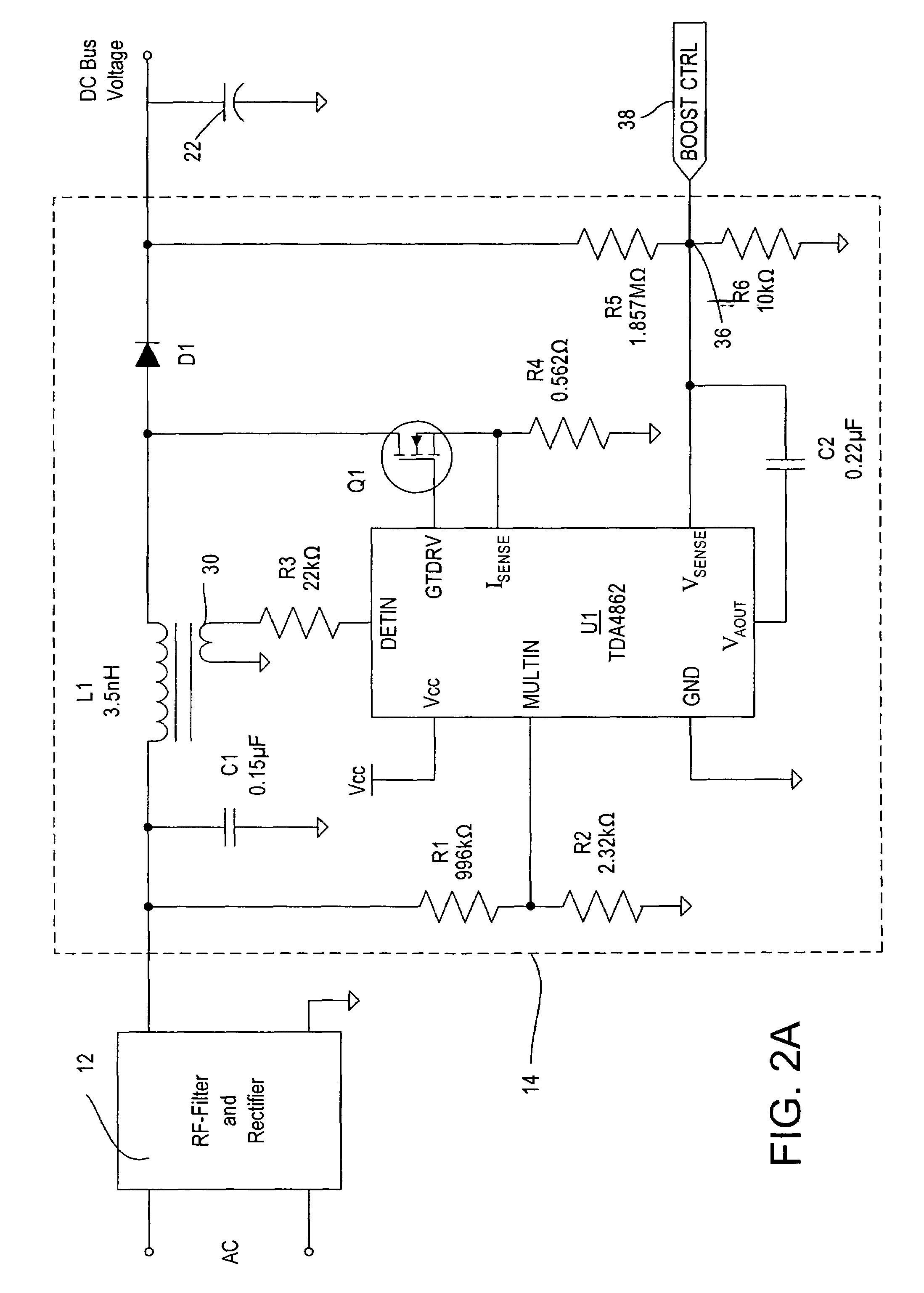 Lighting ballast having boost converter with on/off control and method of ballast operation
