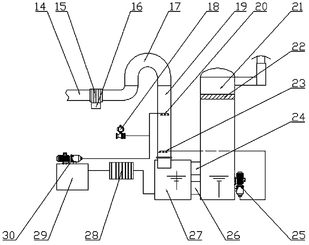 Flue gas guide system of large-sized spot-oriented commercial gas stove