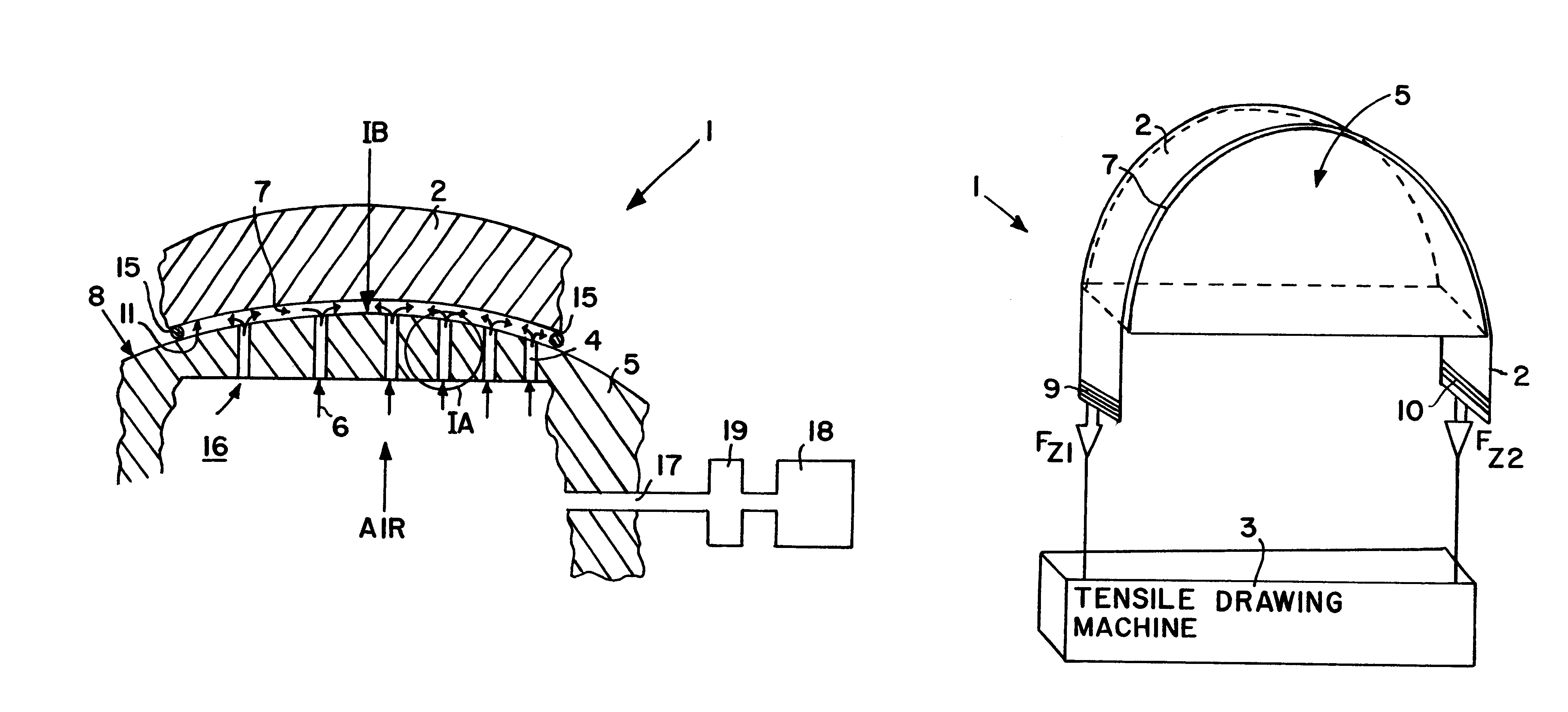 Method and apparatus for forming a metal sheet under elevated temperature and air pressure