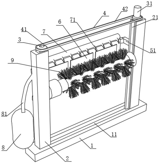 A transformer dust removal device