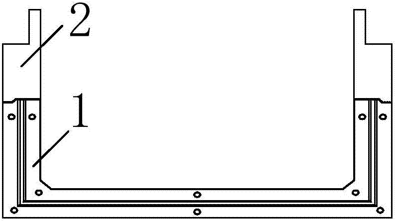 Open section tunnel structure combined with cast-in-place and prefabricated assembly