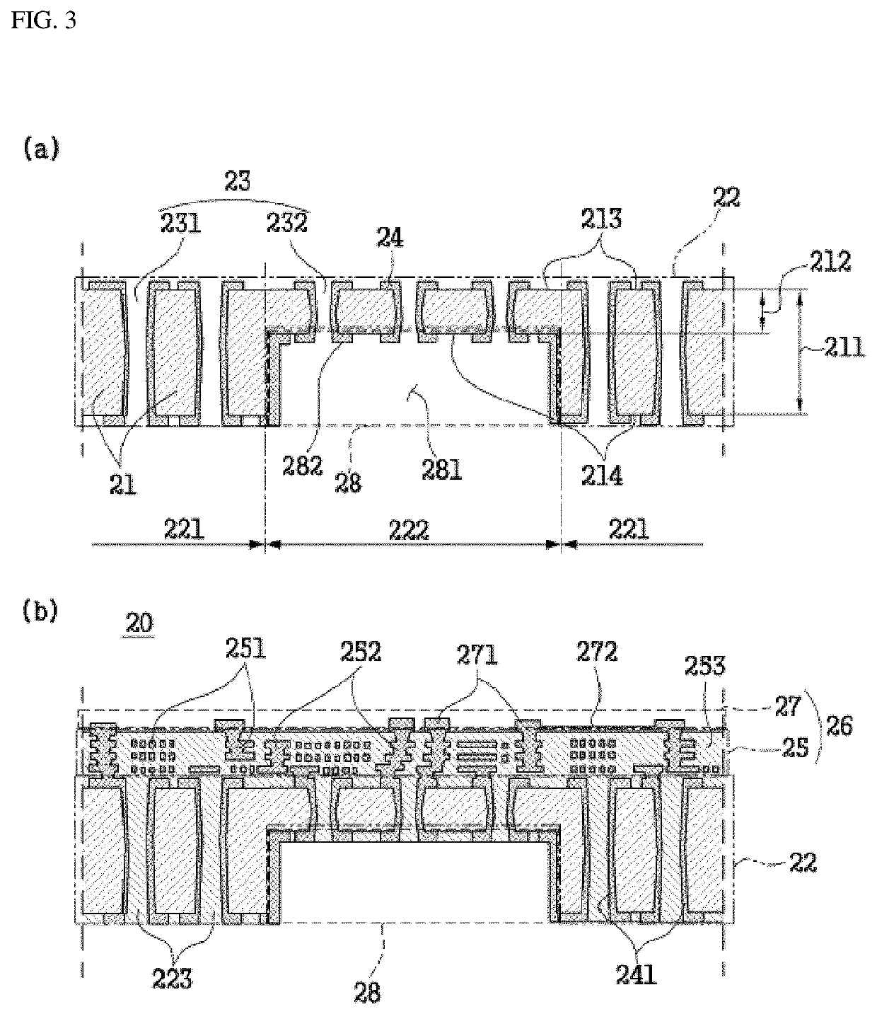 Packaging substrate and semiconductor device comprising same