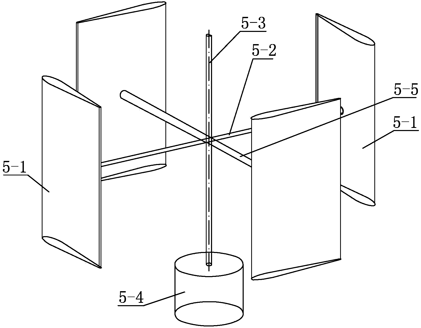 Tower type surrounding distributed wind-solar complementary power generation device