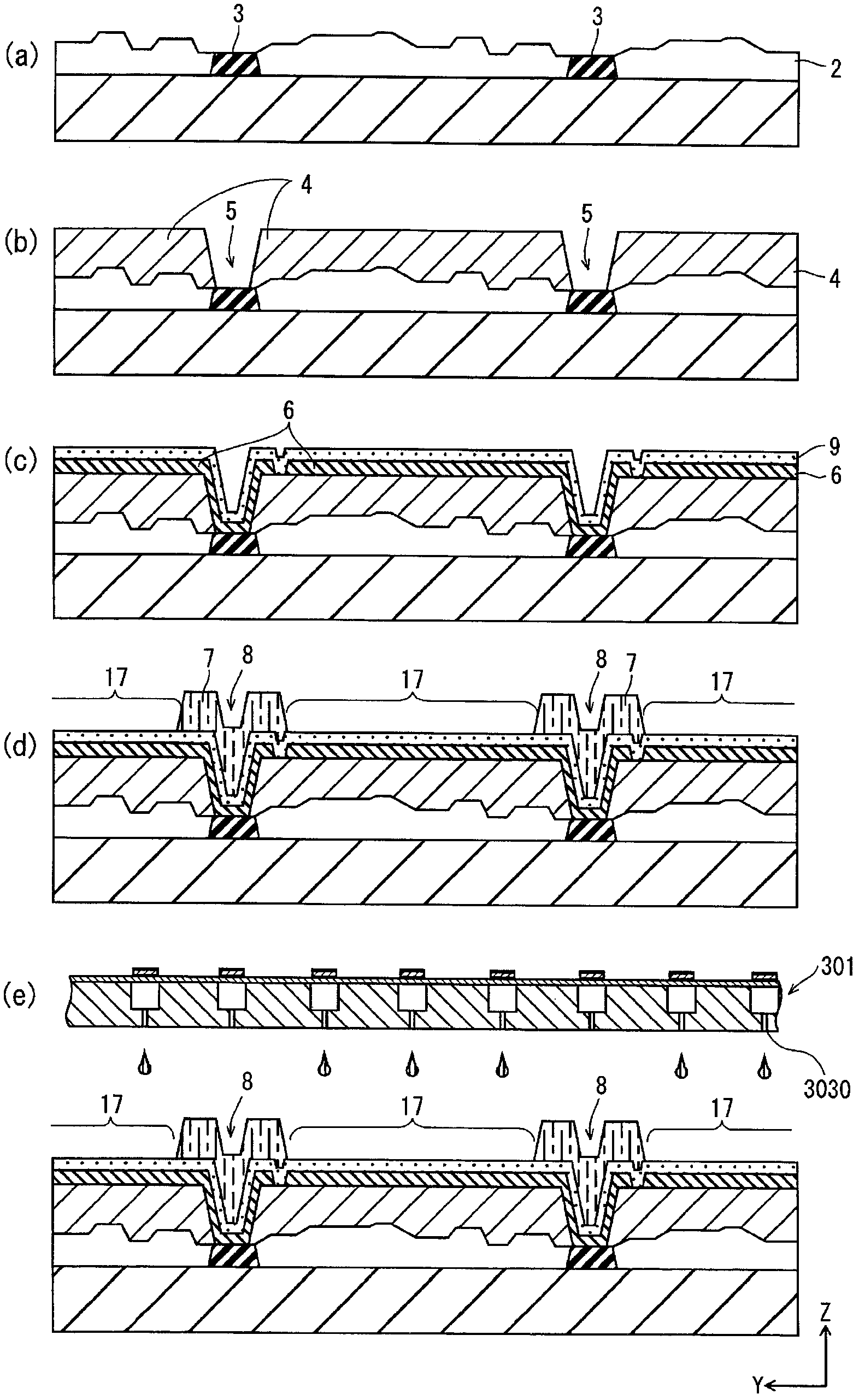 Method for manufacturing organic electroluminescent display panel, and device for manufacturing organic electroluminescent display panel