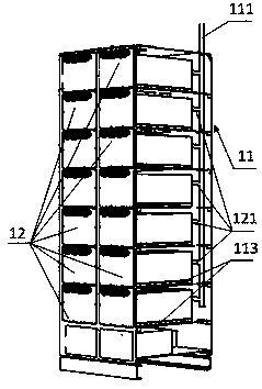 Energy storage battery cluster with fire fighting structure