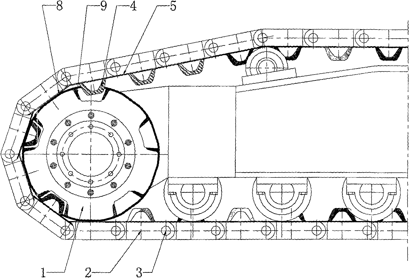 Repair method of box-shaped apron wheel mechanism