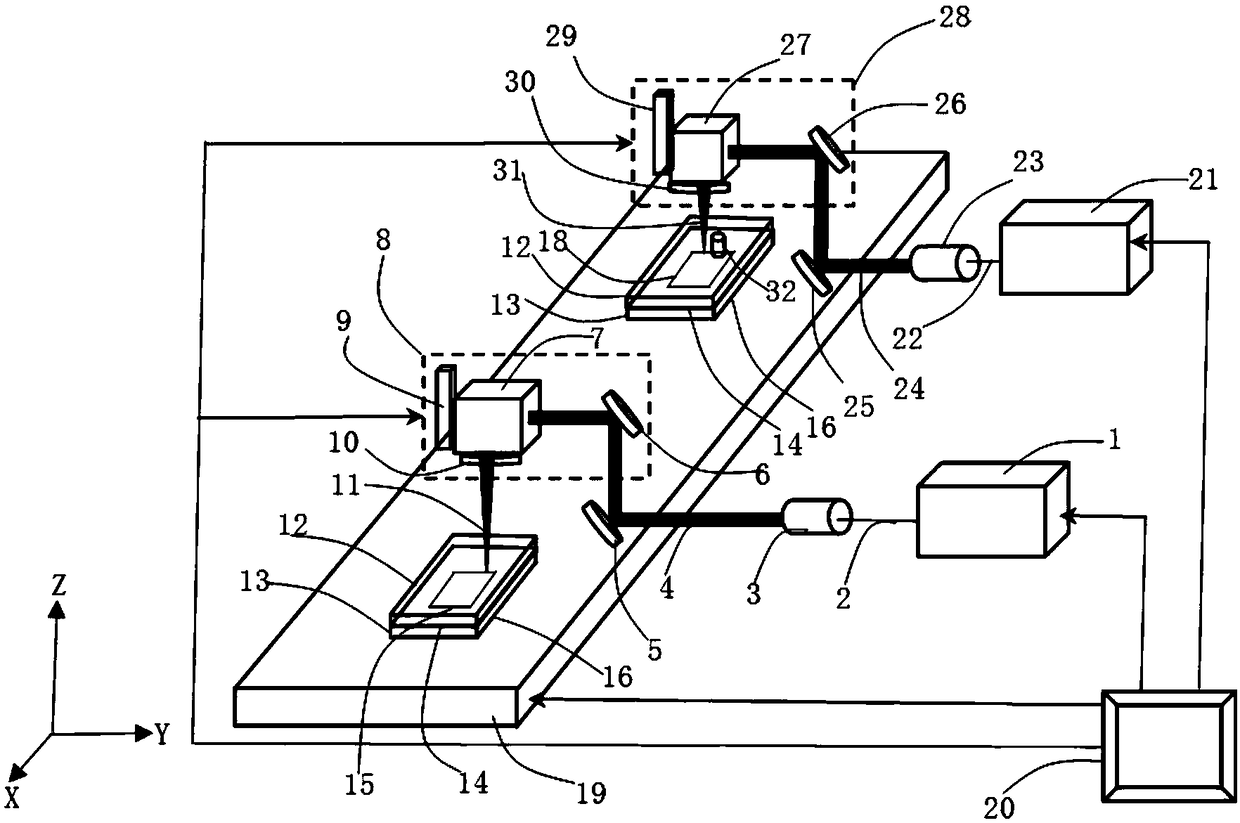 Hybrid laser welding method and device for transparent brittle materials