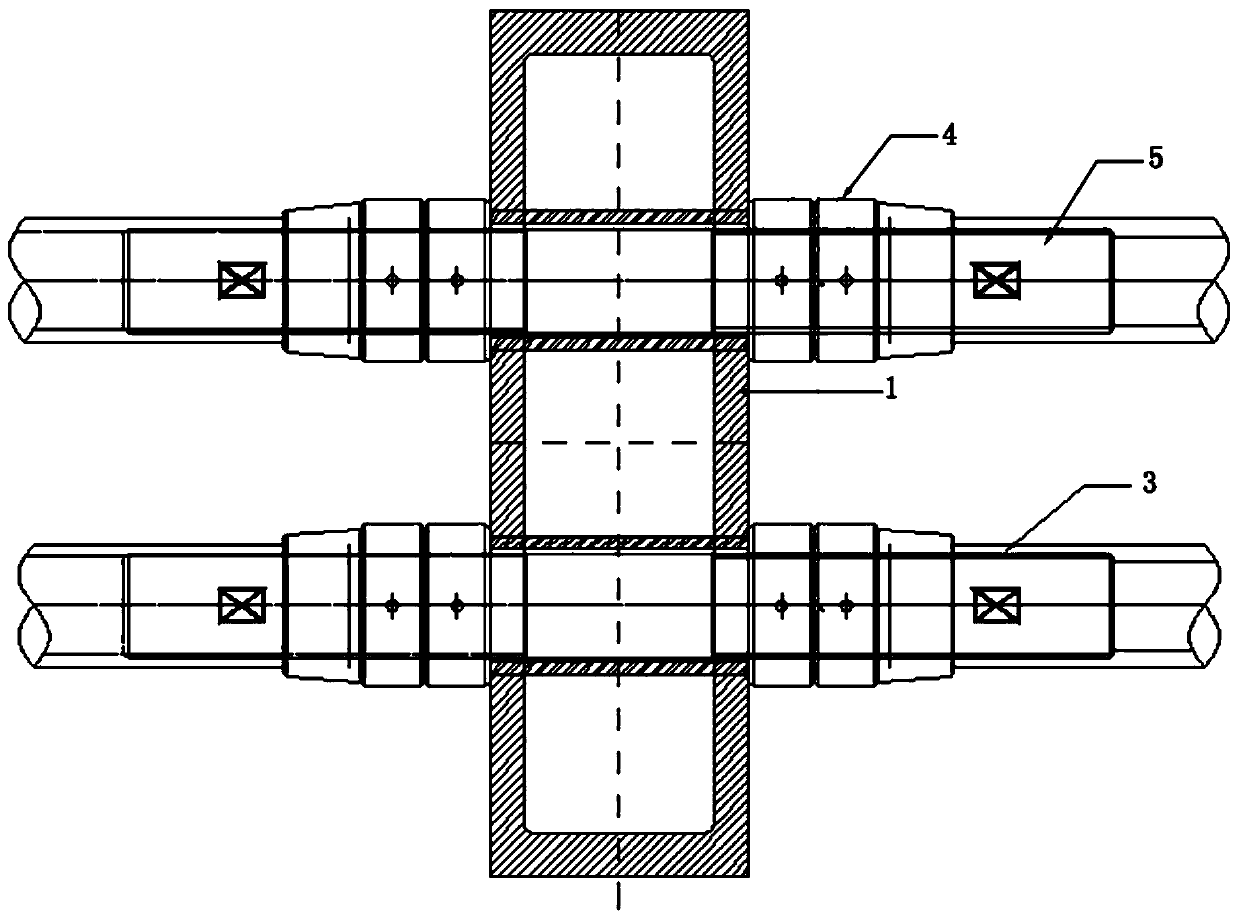 Glass curtain wall supporting system