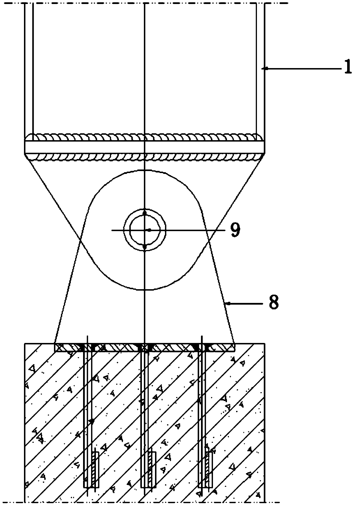 Glass curtain wall supporting system