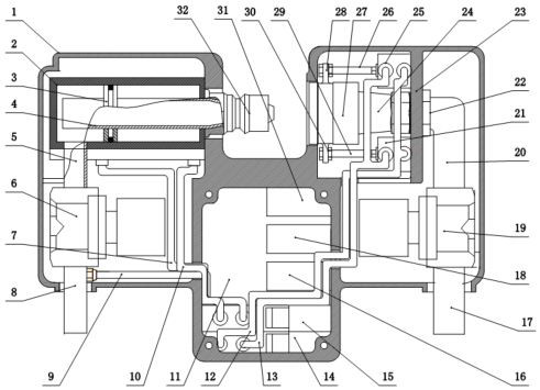 Multifunctional air cylinder reliable disconnection type nitrogen rapid purging device