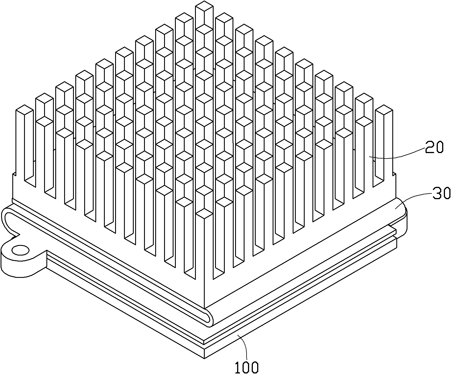 Radiating device