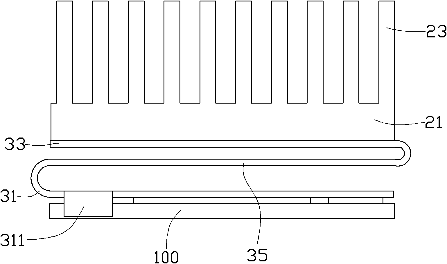 Radiating device