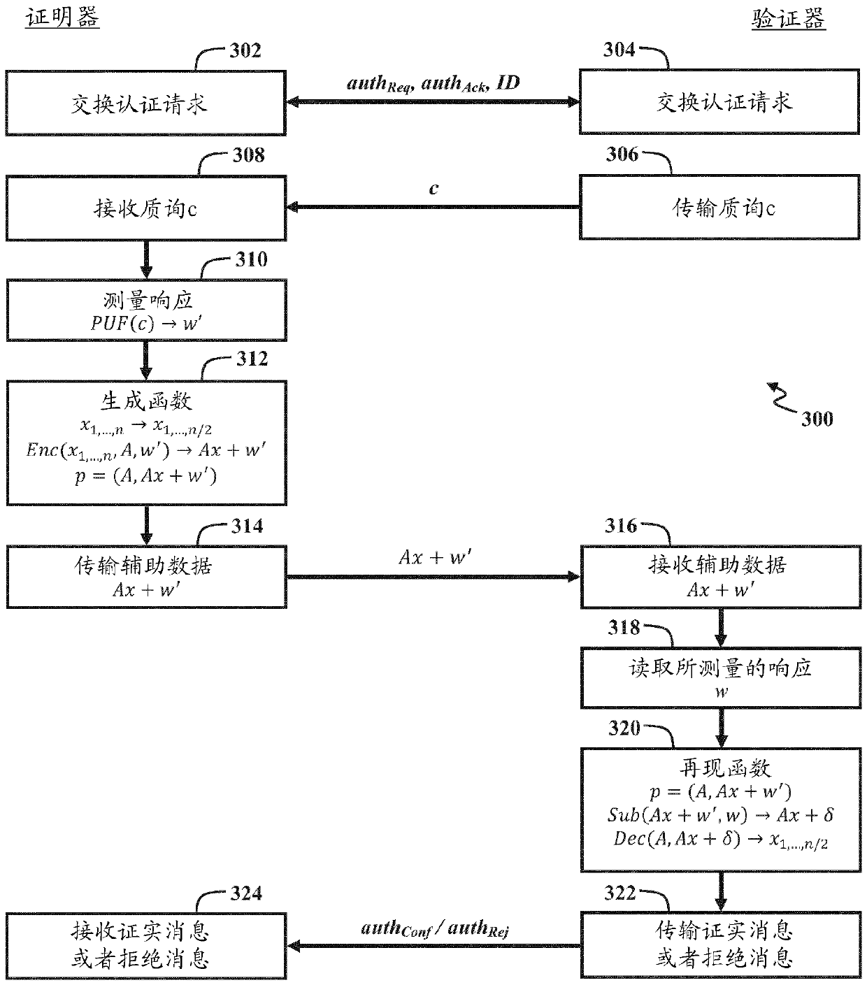 Reverse computational fuzzy extractor and method for authentication