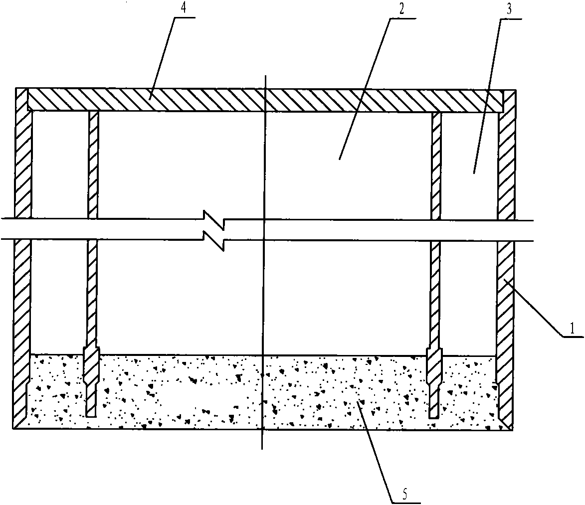 Sunk well structure and construction method thereof