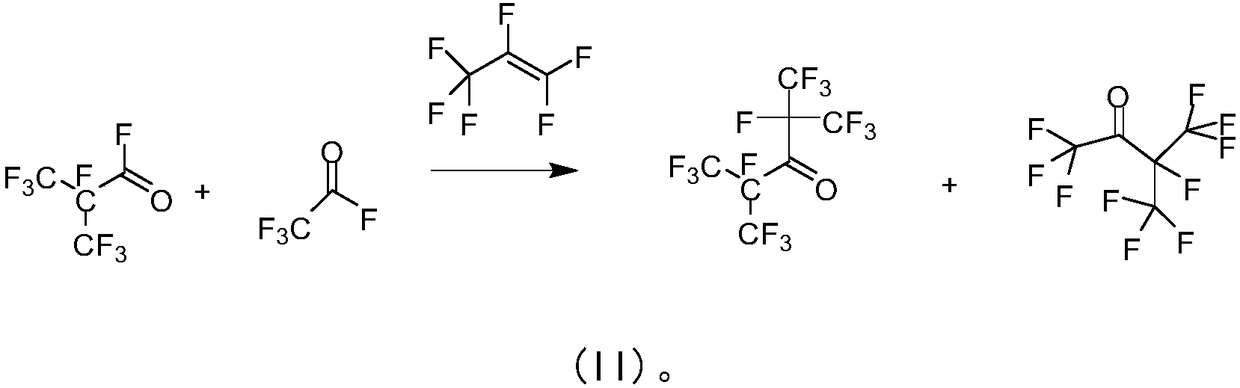 Method for simultaneously preparing perfluoropentanone and perfluoroheptanone